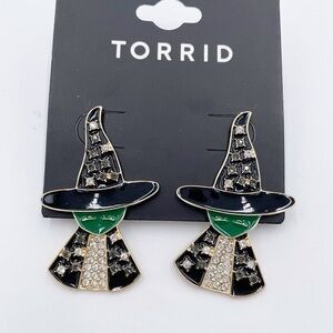 Torrid Black and Green Witch Hat Earrings *Embrace Your Inner Elphaba* 💚 NWOT